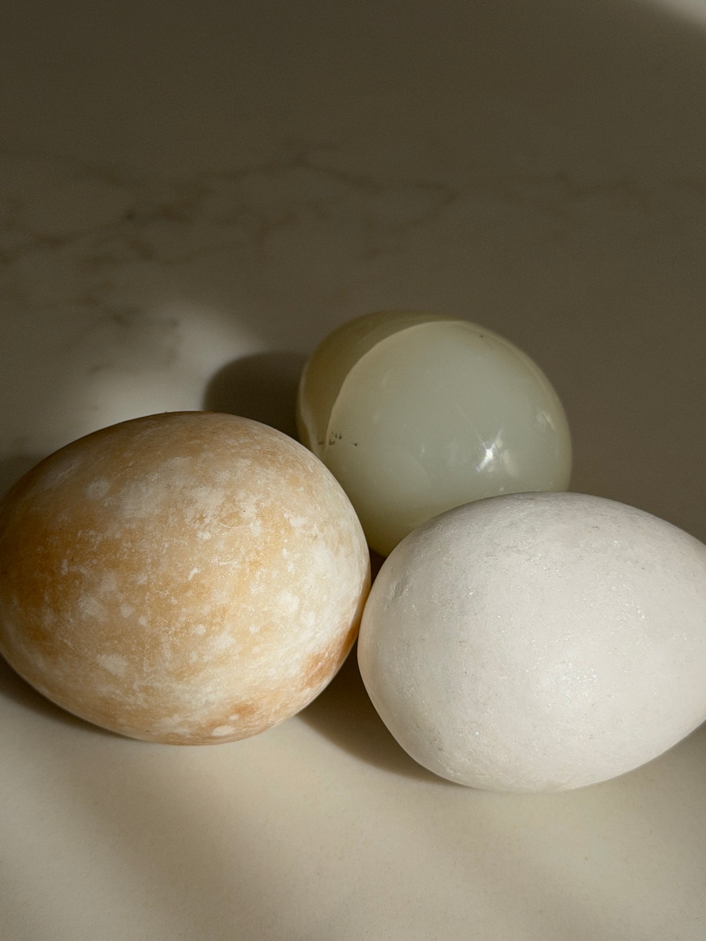 Trio of Marble Eggs