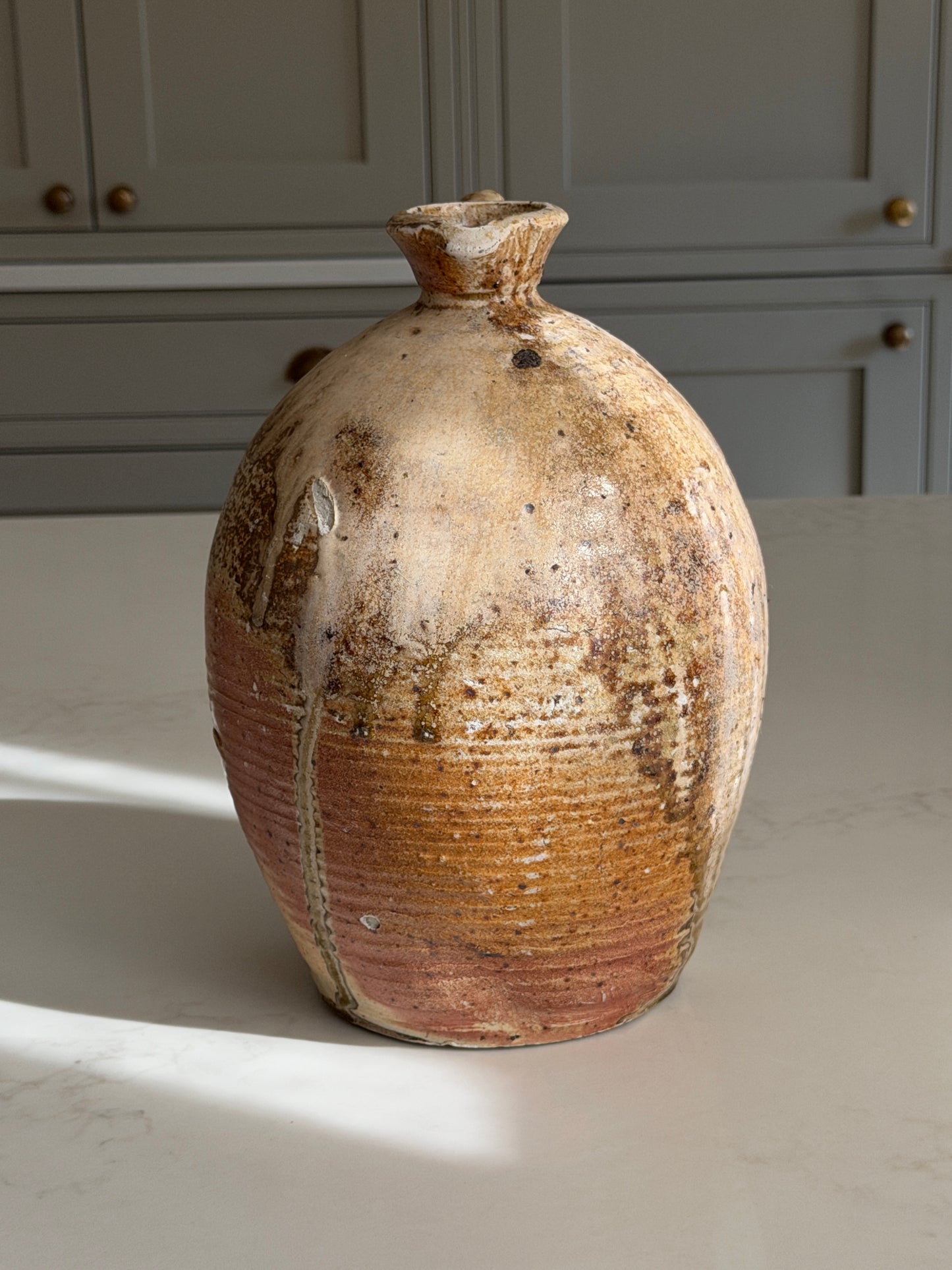 Large Latte Drippy Glaze French Jug