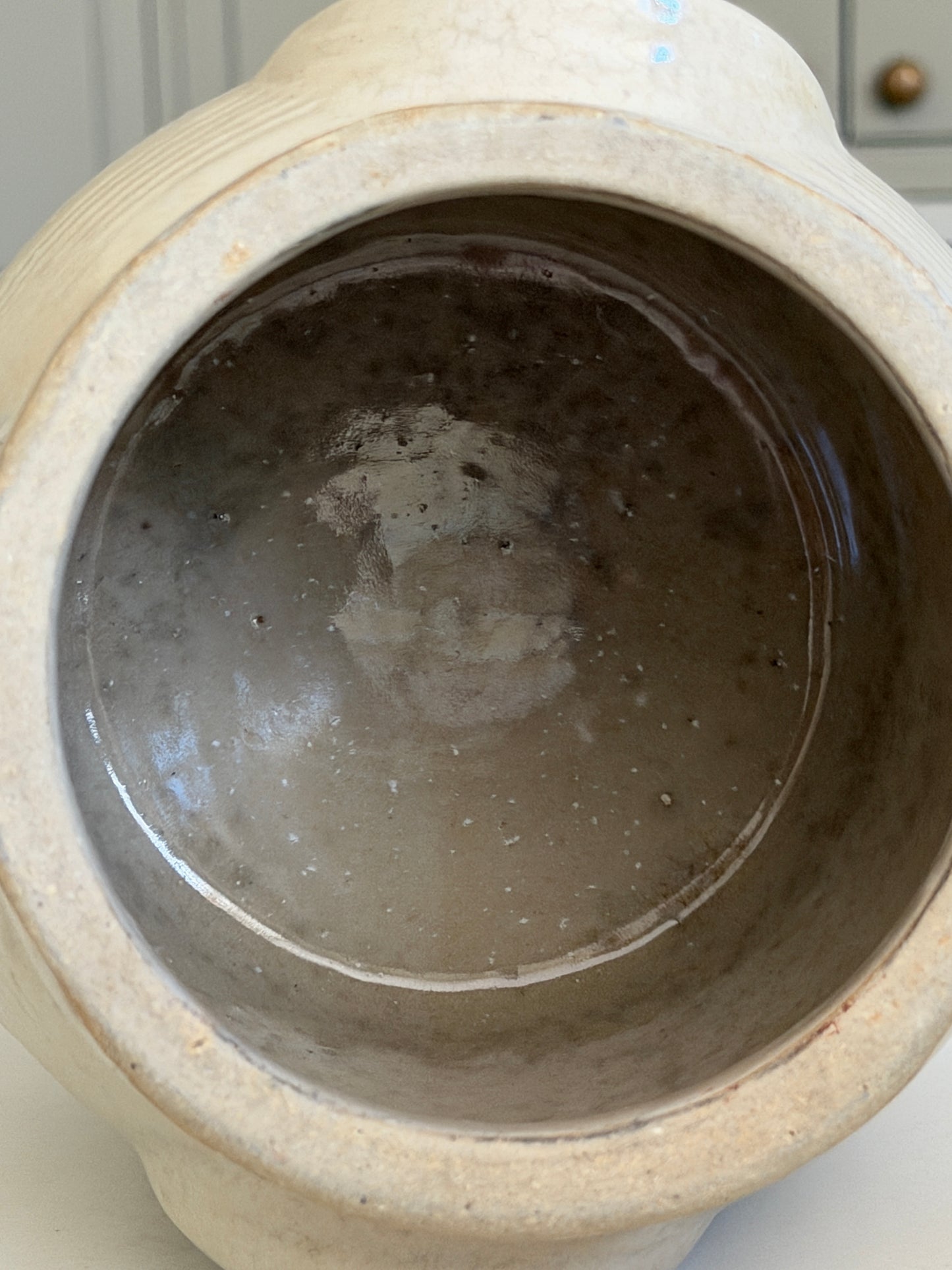Greige French Confit Pot