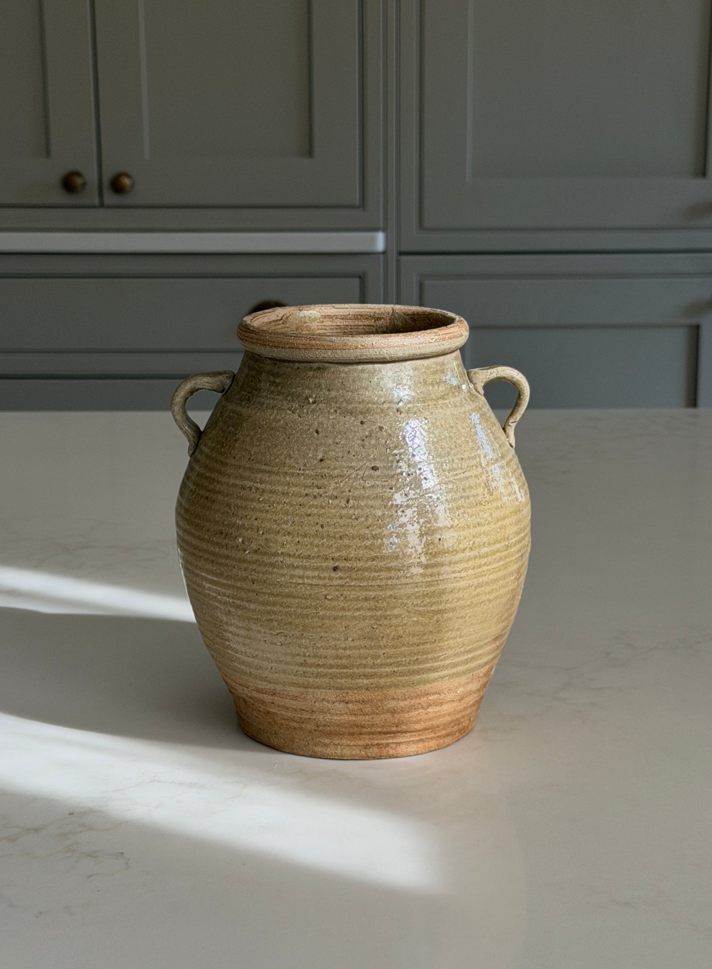 Olive Stoneware Preserving Jar
