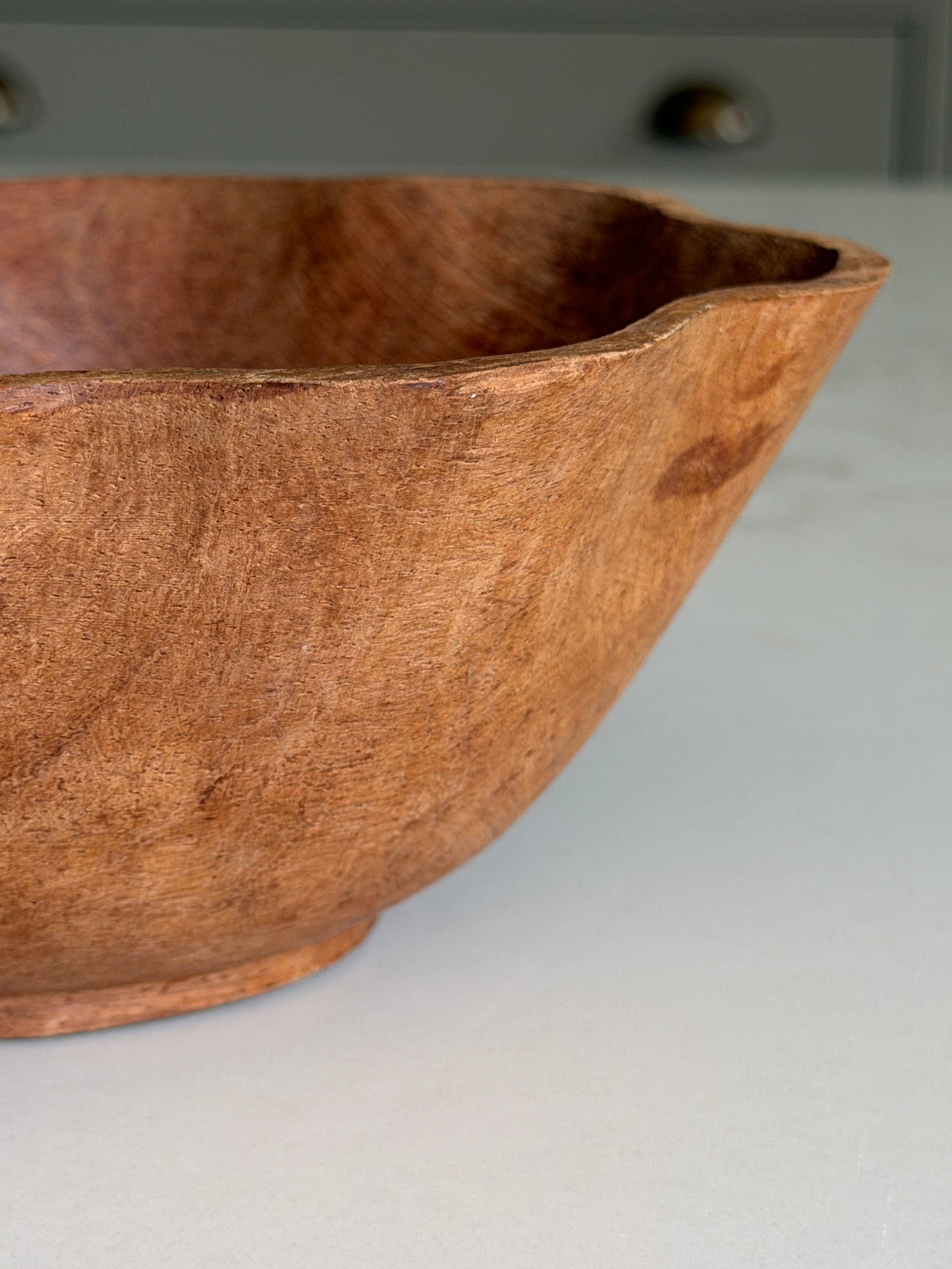 Scalloped Wooden Bowl