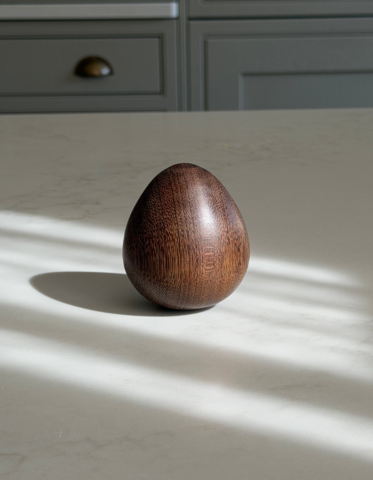 Dark Brown Wooden Egg