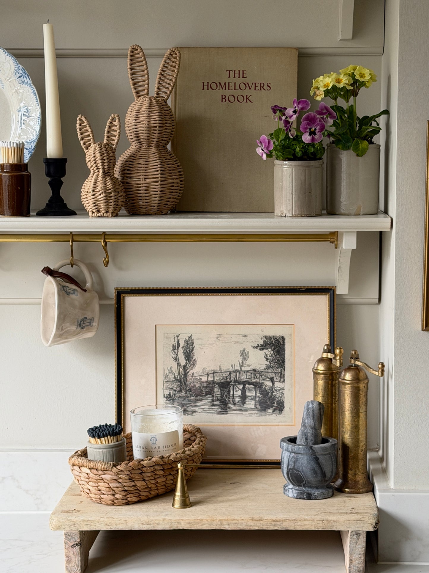 Grey Ribbed Marmalade Stoneware Pot