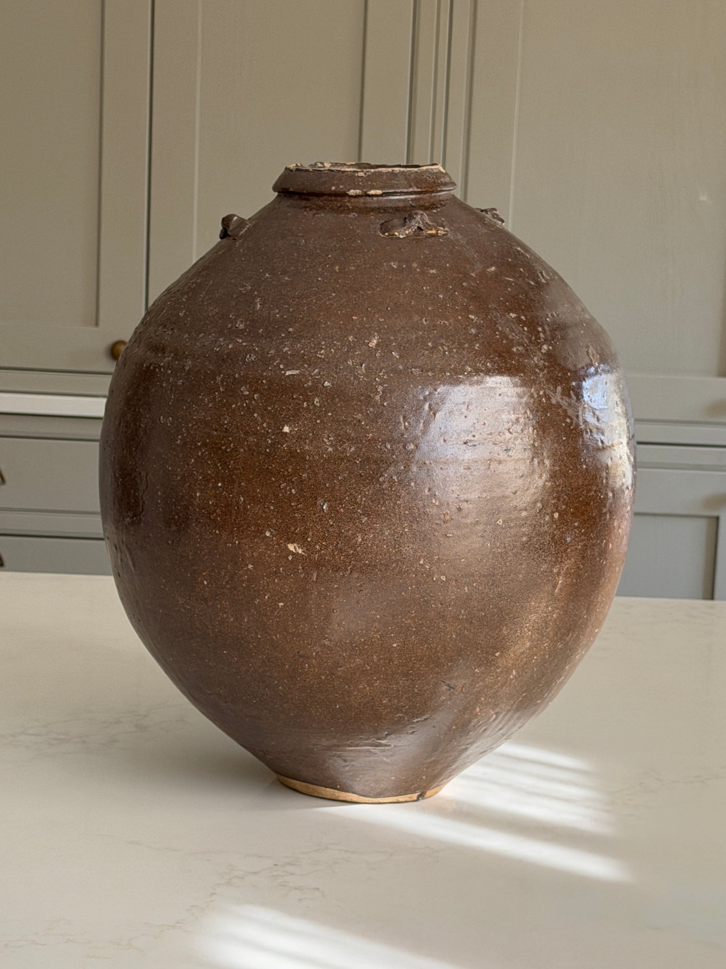 Brown-Glazed Storage Jar
