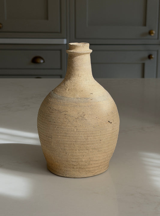French Matte Cream Antique Bottle
