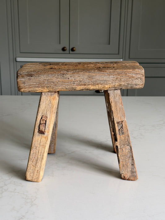 Reclaimed Wood Milking Stool