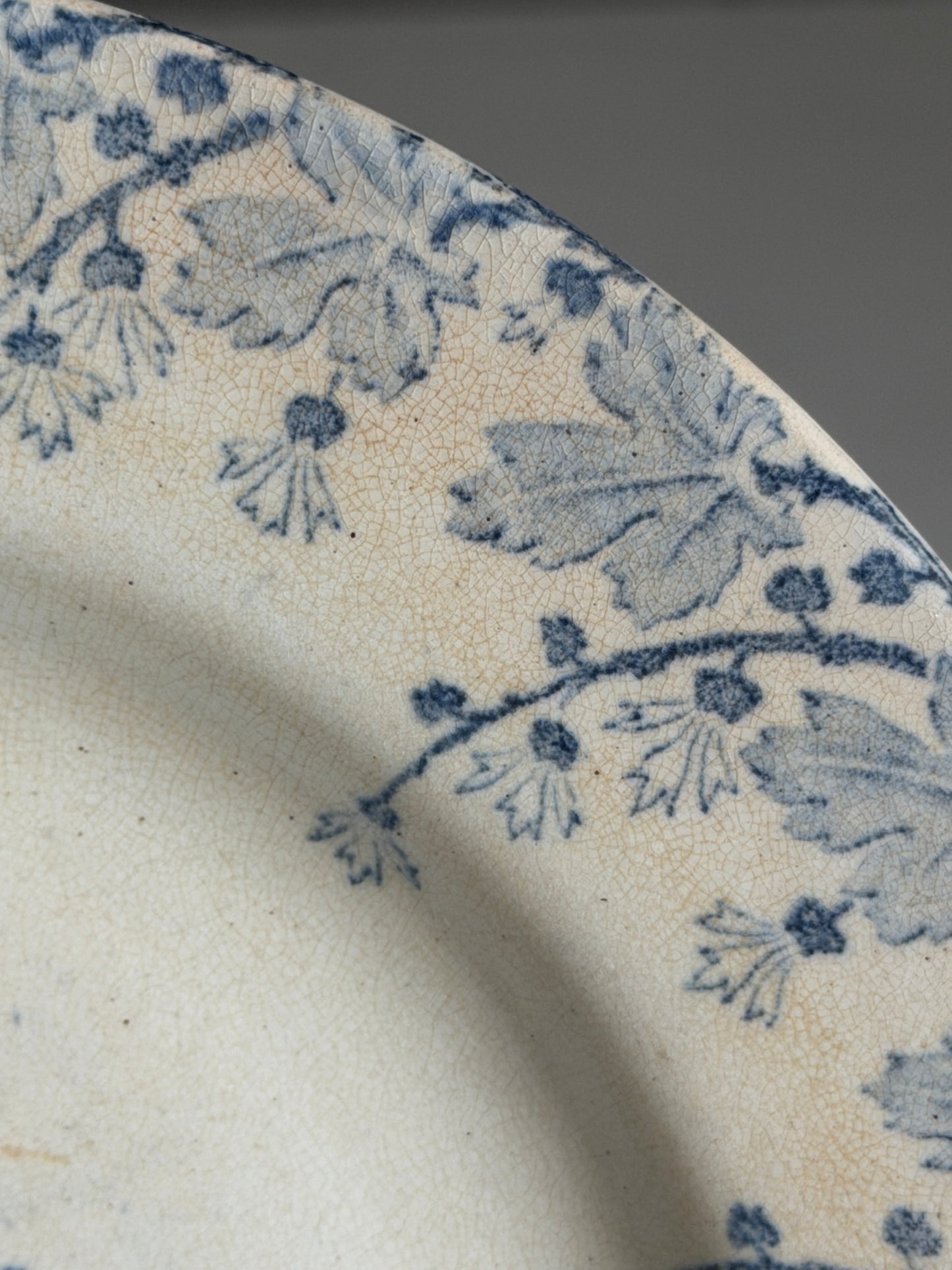 French Blue and White Vine Plate