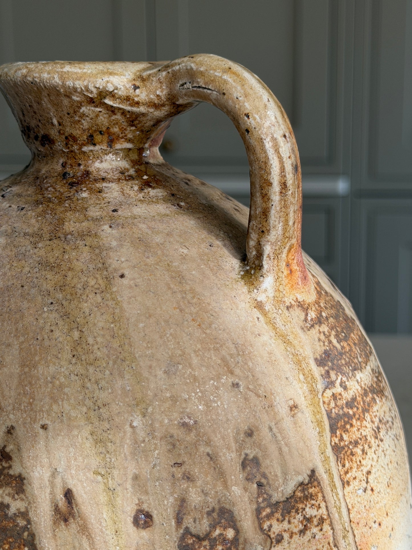 Large Latte Drippy Glaze French Jug