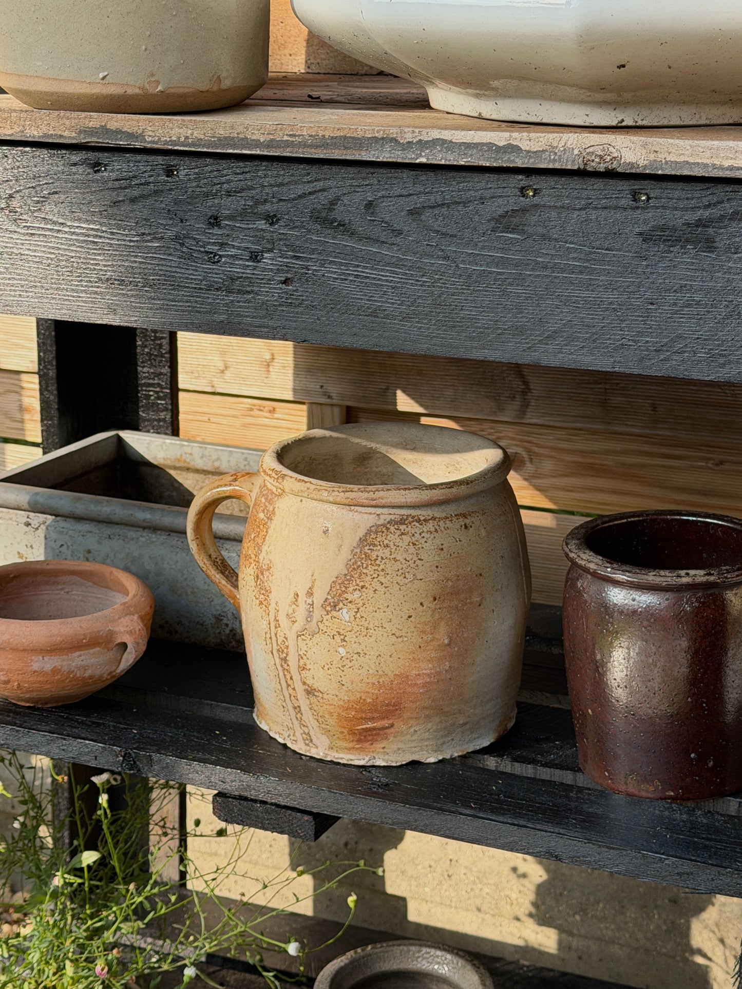 Wide Neck French Jug - Latte
