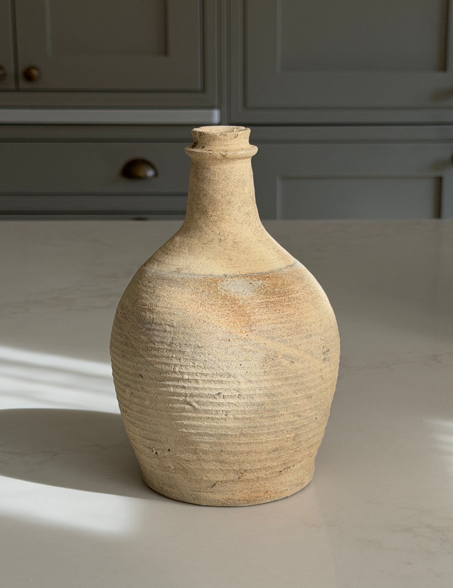 French Matte Cream Antique Bottle