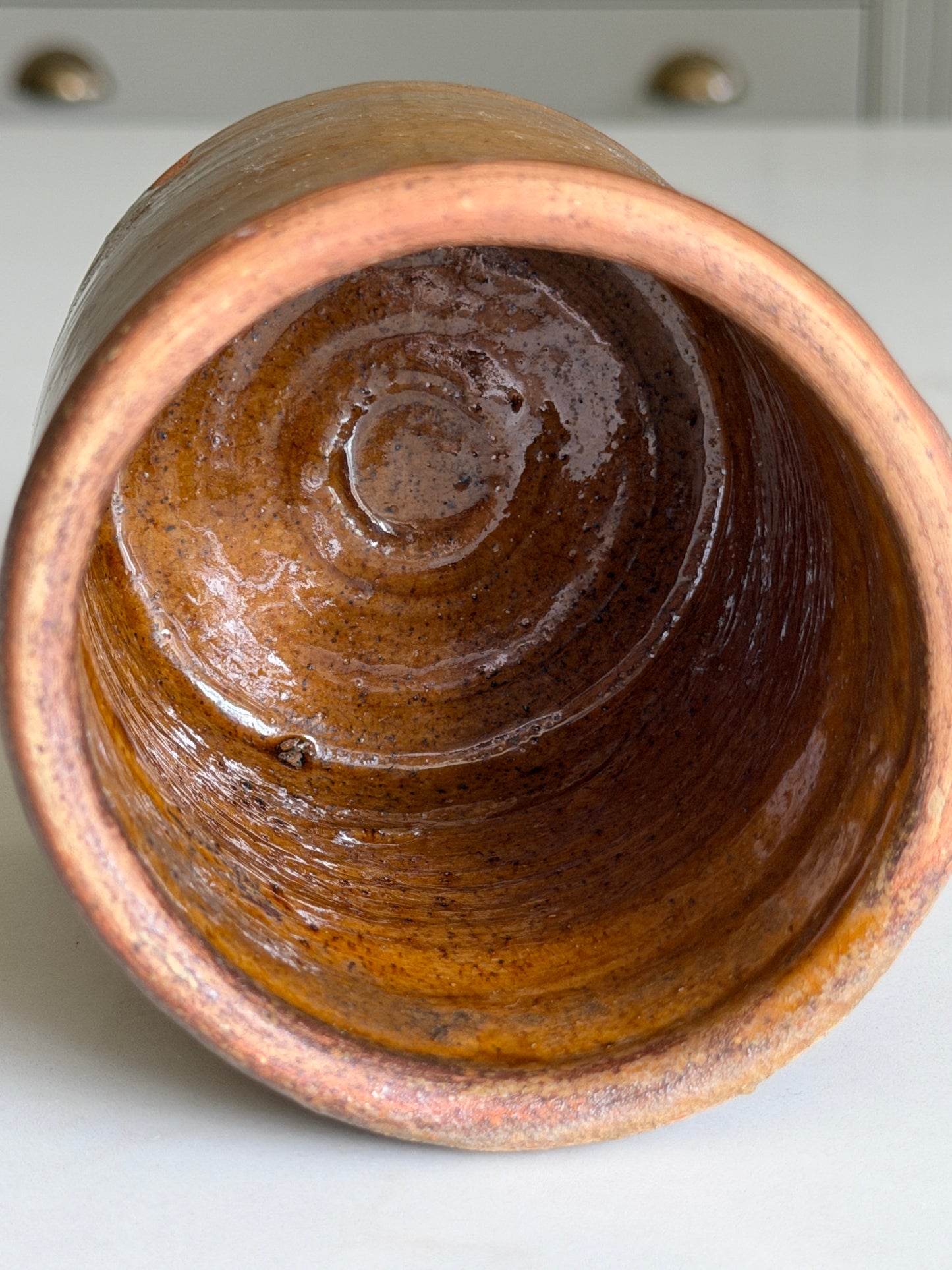 Olive - Amber Stoneware Pot