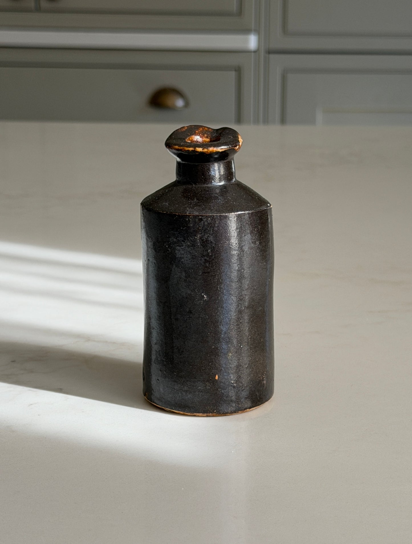 Black Stoneware Inkpot