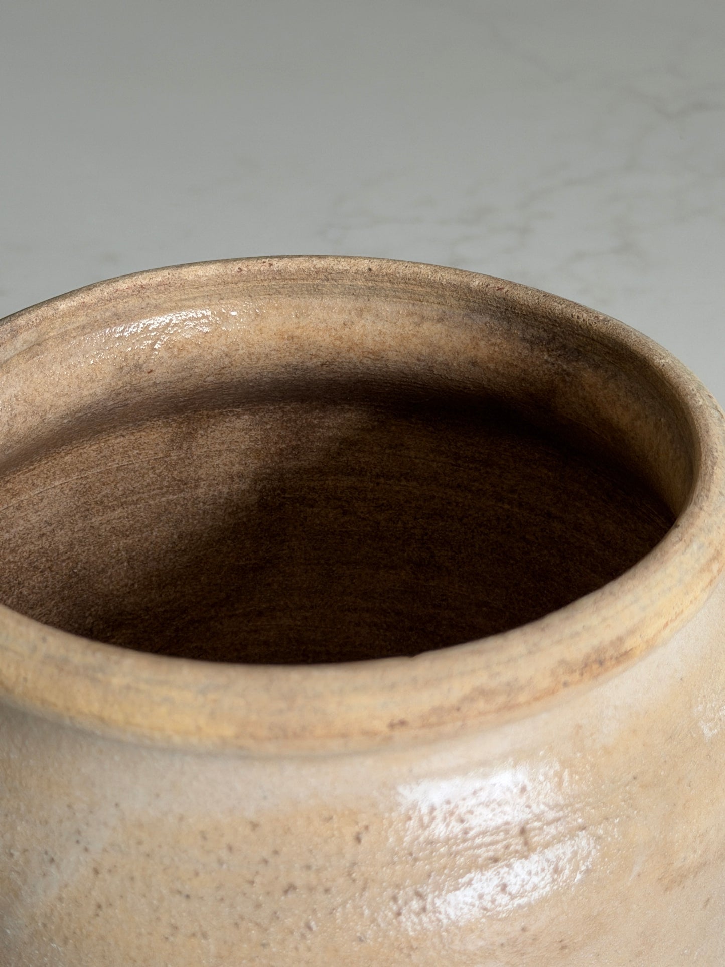Cream - Beige French Stoneware Pot