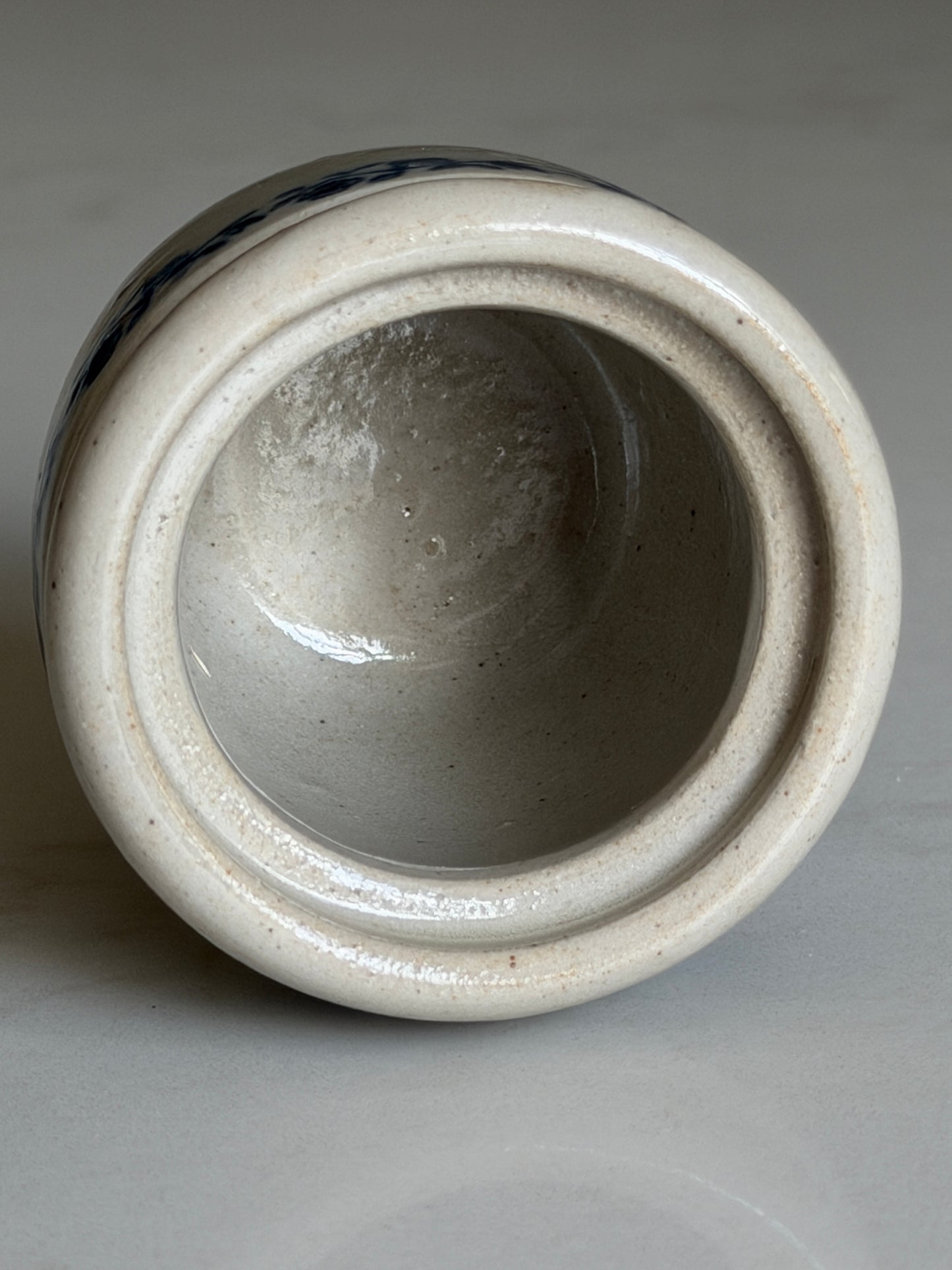French Blue & Soft Grey Yogurt Pot