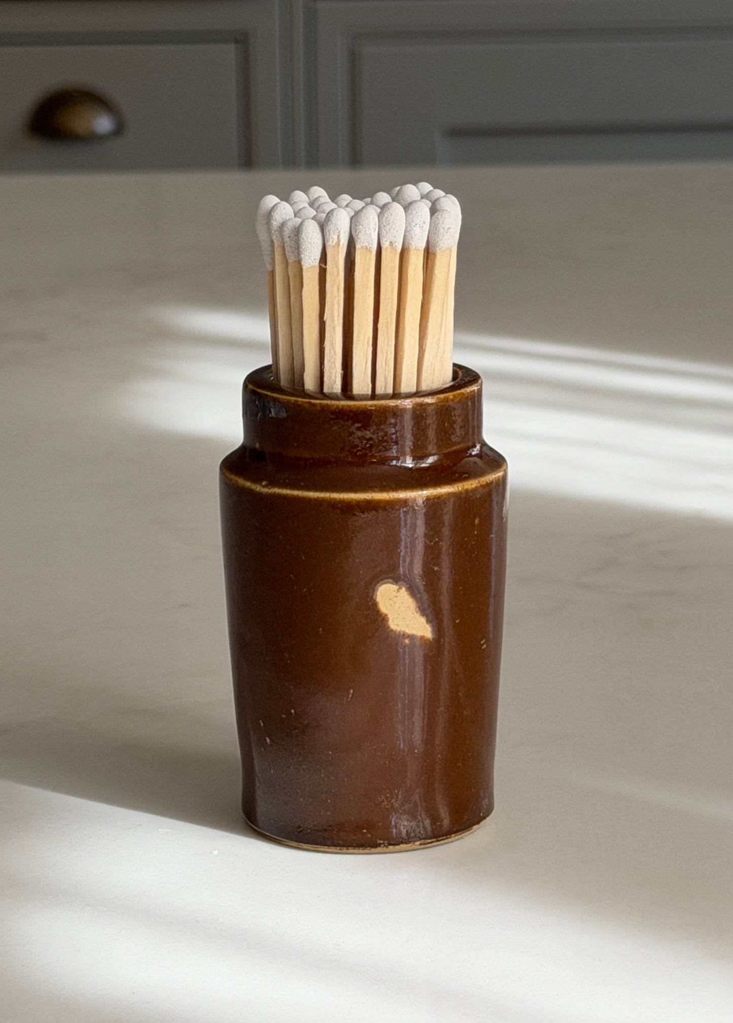 Espresso Brown Victorian Matchpot