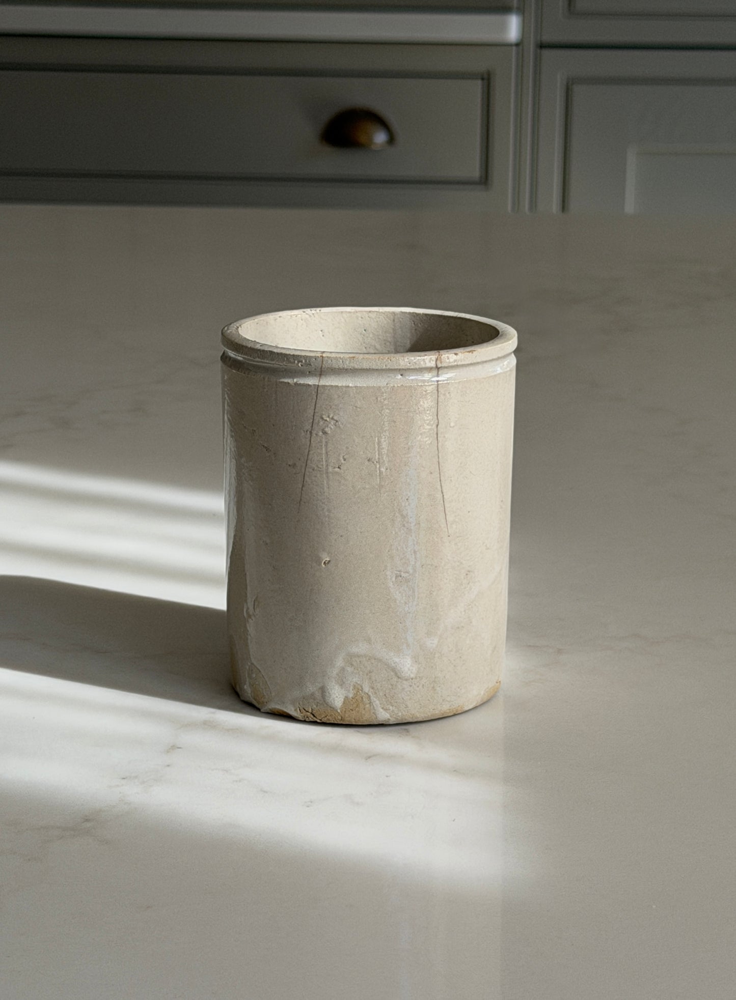 Soft Grey Marmalade Stoneware Pot