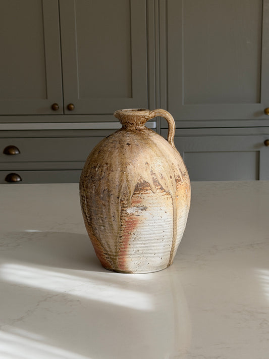 Large Latte Drippy Glaze French Jug