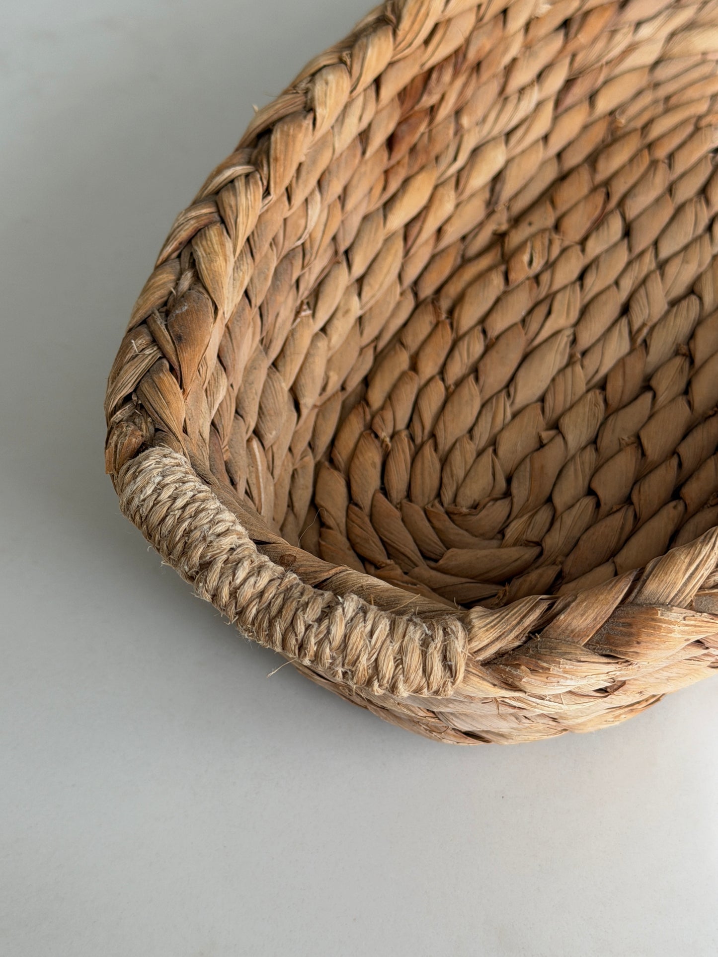 Oval French Wicker Handled Basket