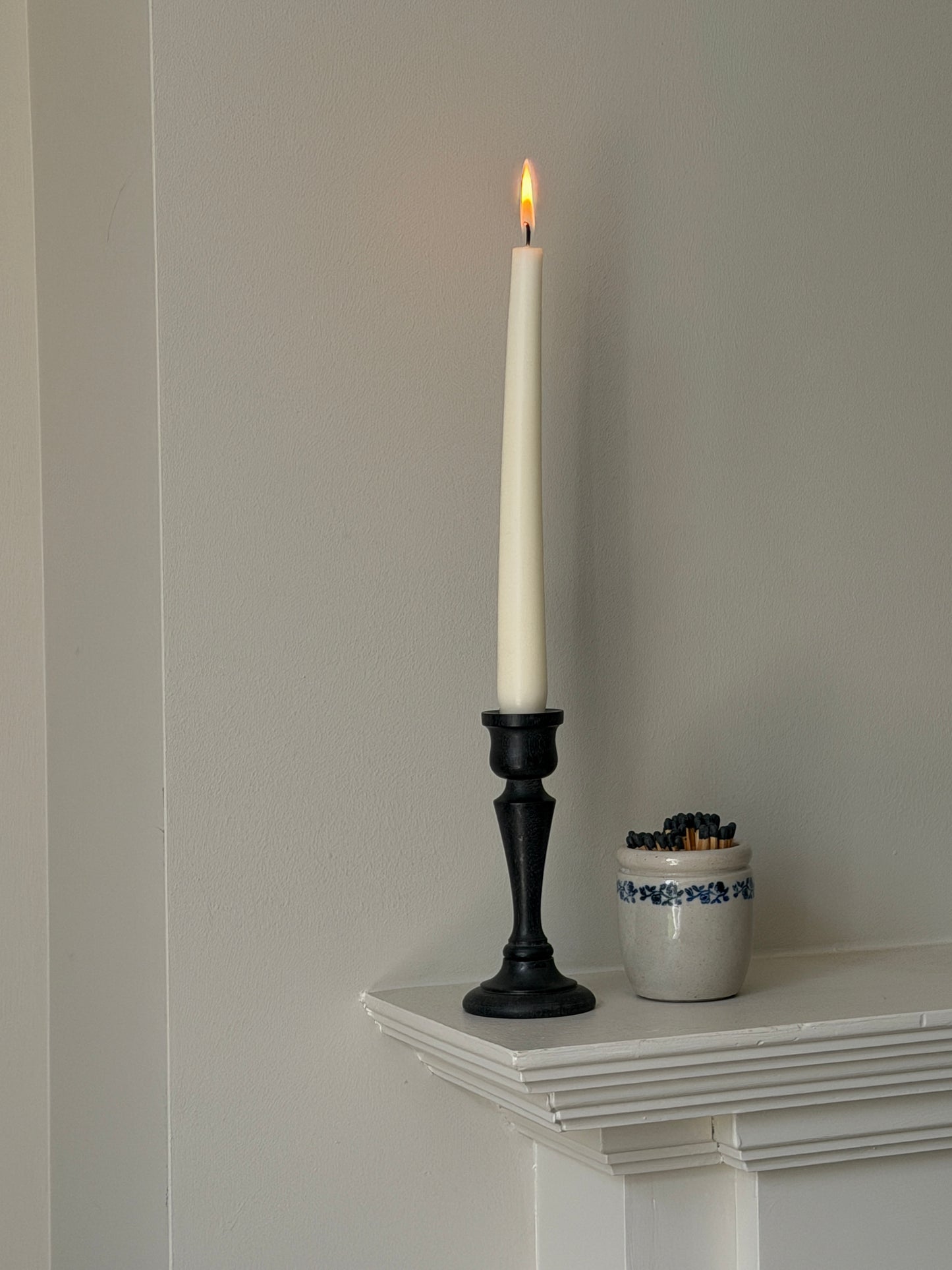 Ebony Candlestick Holders Pair