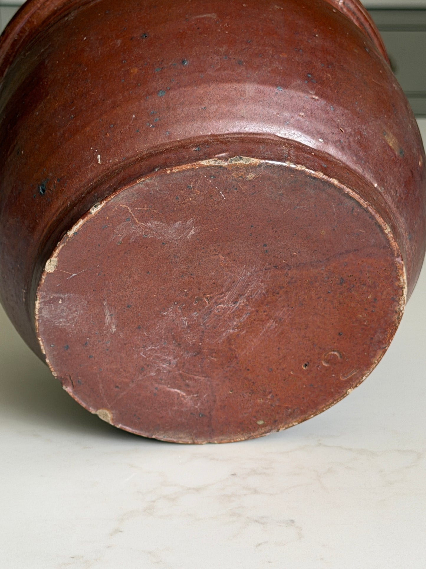 Chocolate Brown Stoneware Pot