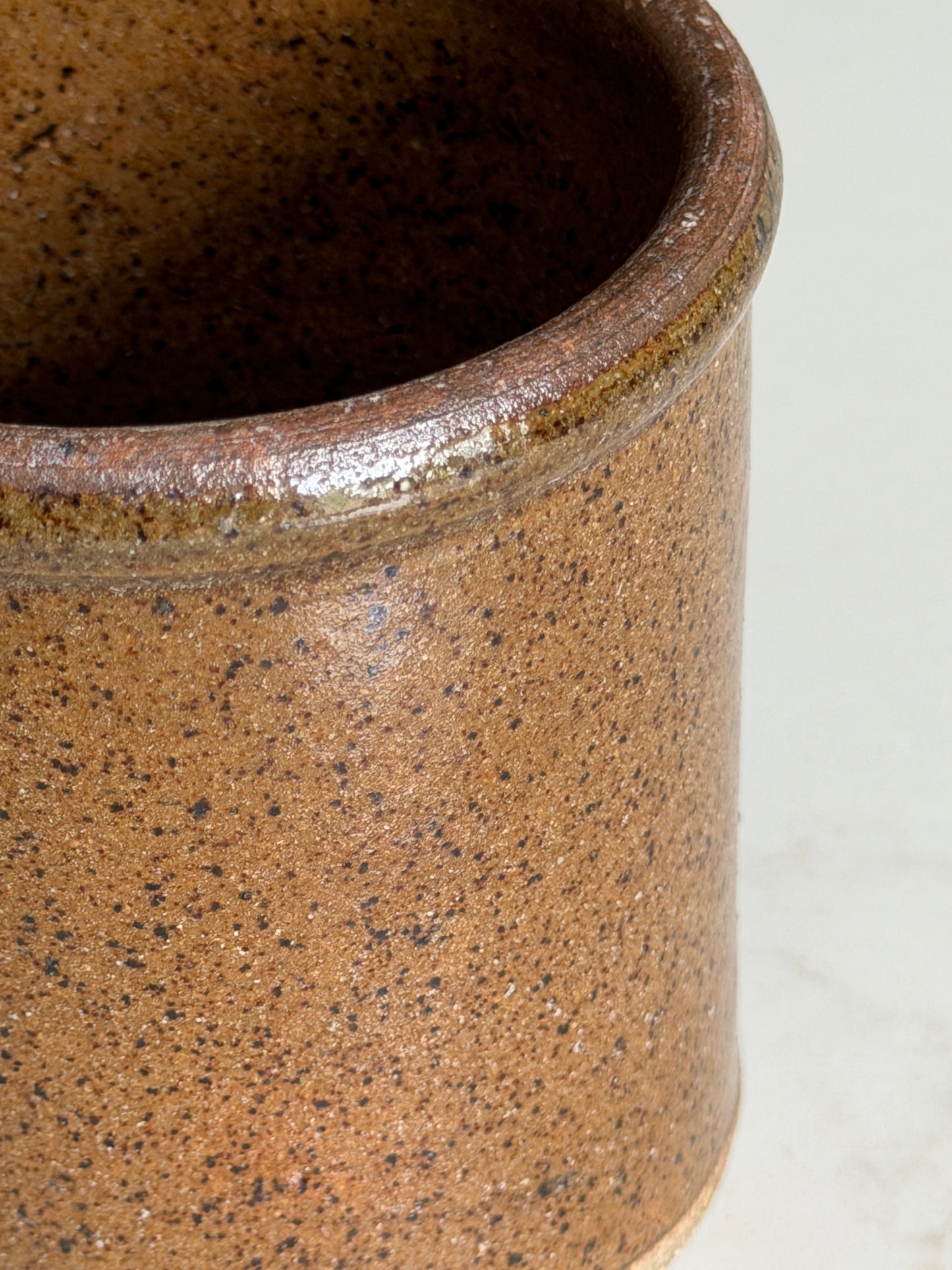 Olive - Brown Speckled Stoneware Pot
