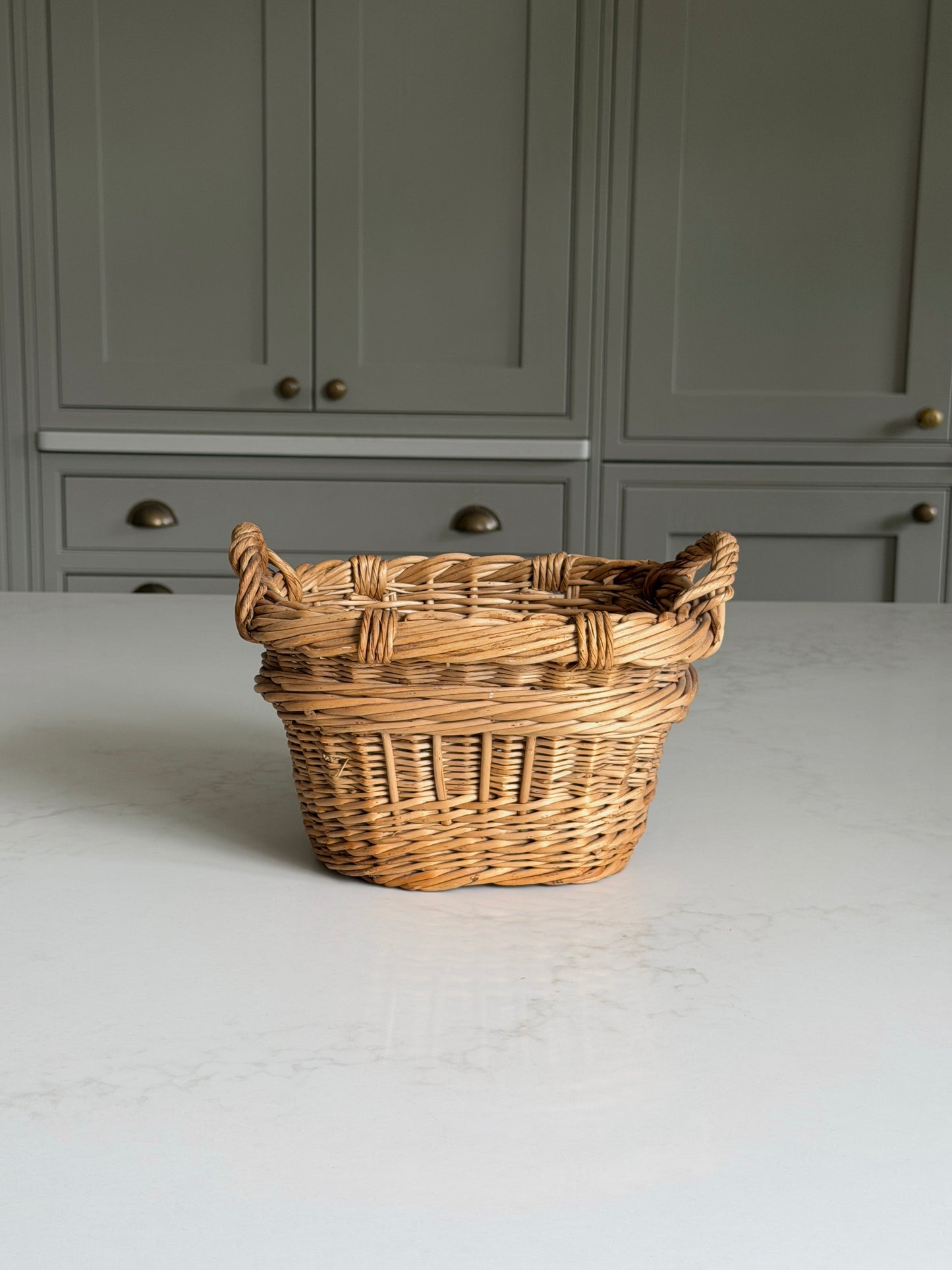 Twin Handled Wicker Basket