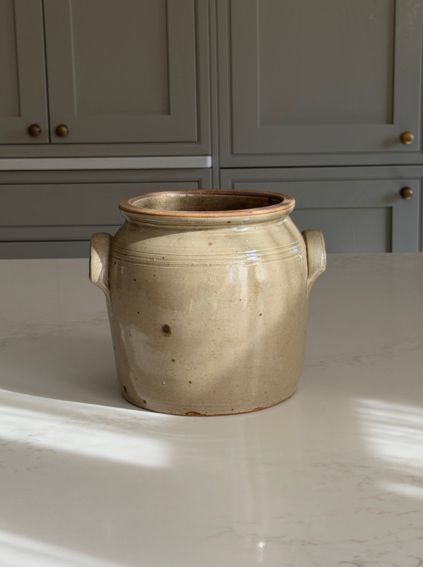 Greeny Grey French Confit Pot