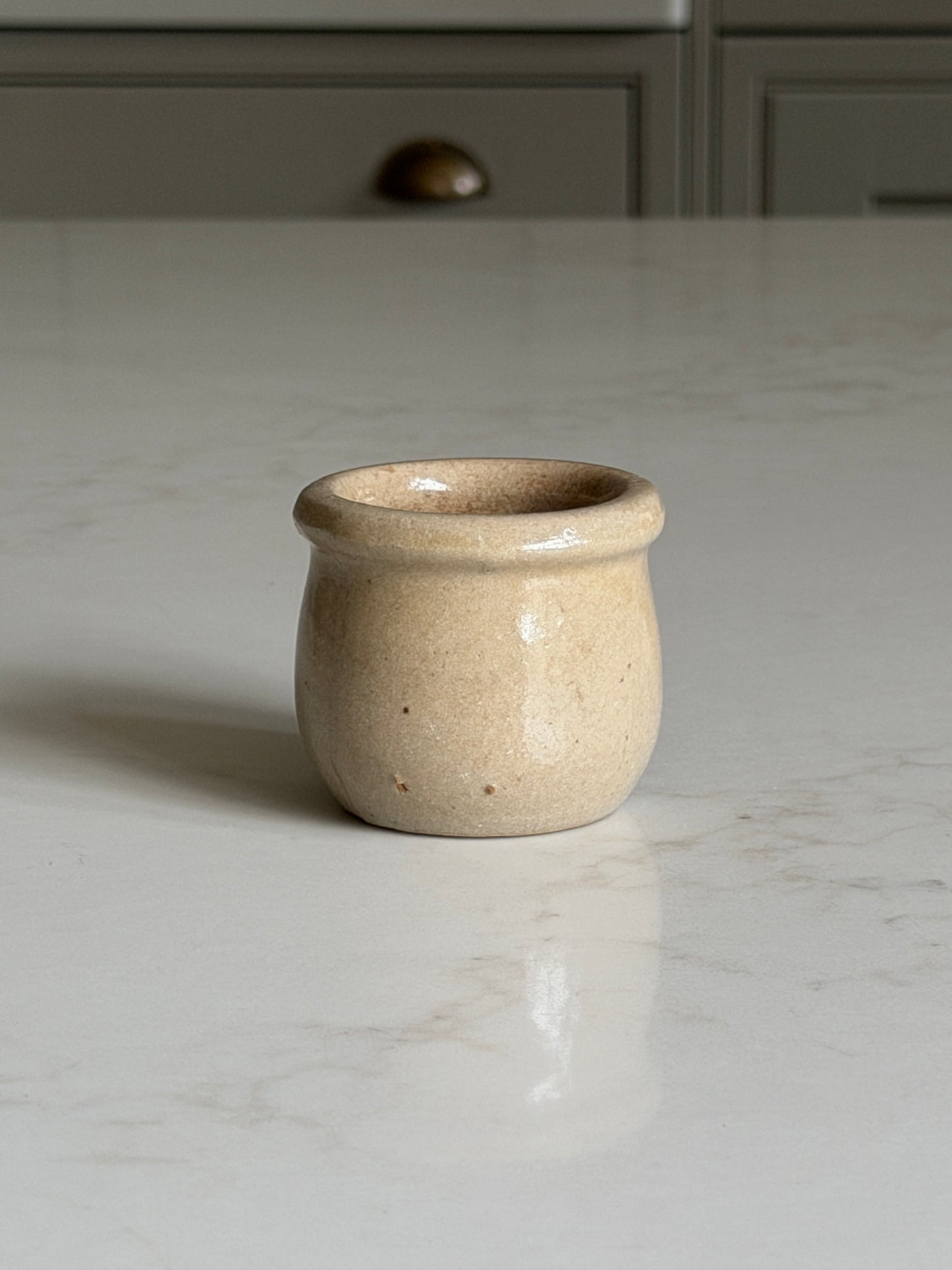 Beige French Yogurt Pot