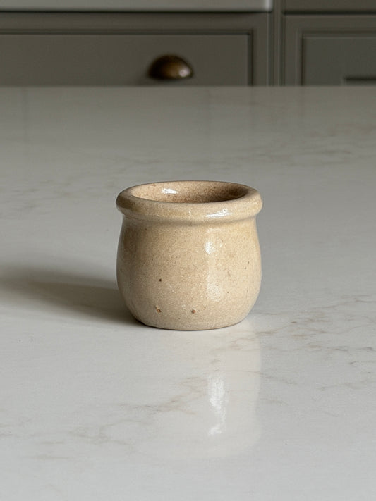 Beige French Yogurt Pot