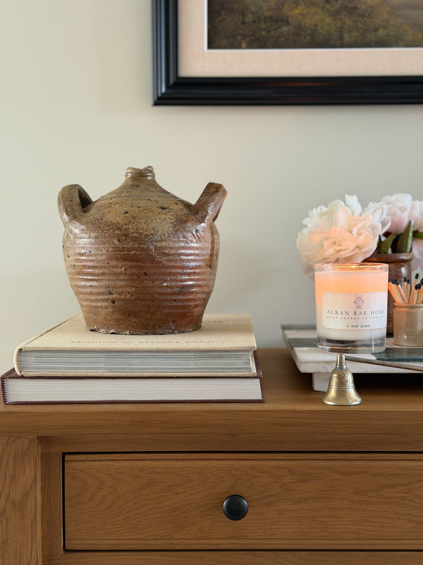 Small Khaki - Chesnut Brown French Oil Jug