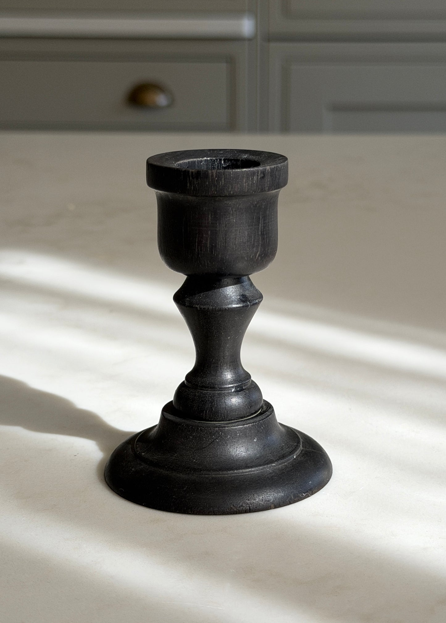 Ebony Candlestick Holder