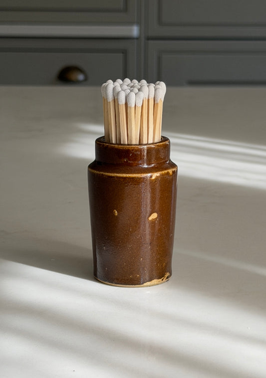 Espresso Brown Victorian Matchpot