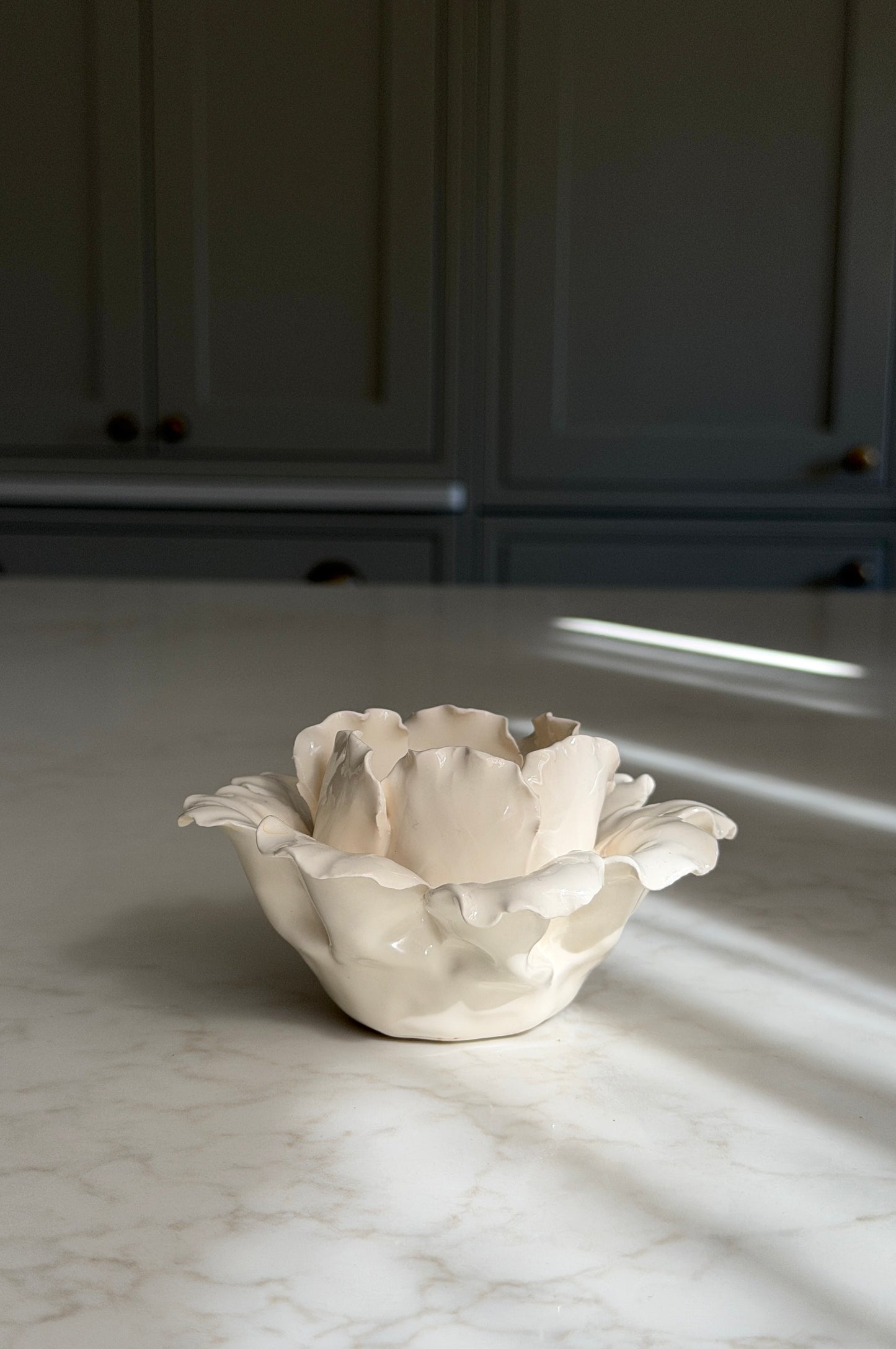 Studio Pottery Floral Tealight Holders