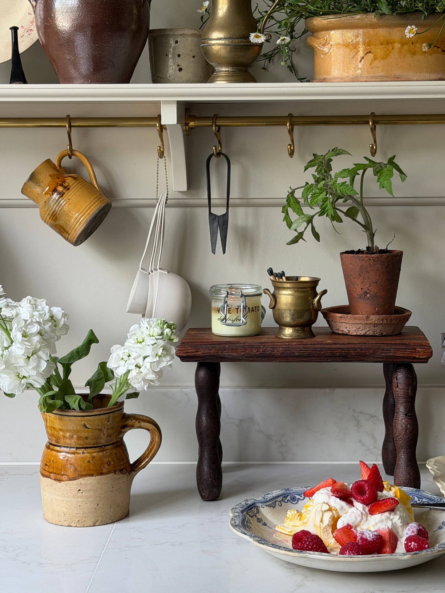 Small Ochre & Brown French Jug