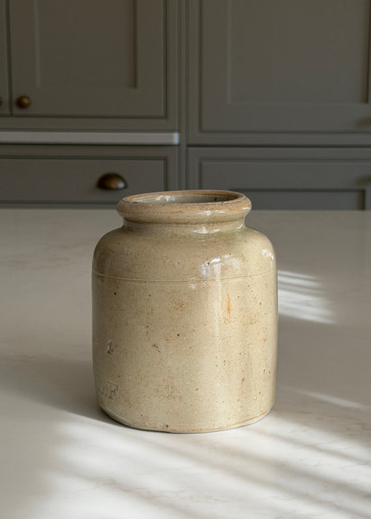 Medium Mustard Pot - Greeny-Grey