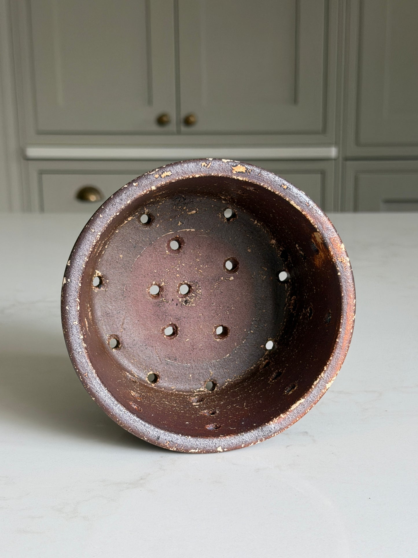 Dark Brown French Faisselle Cheese Strainer