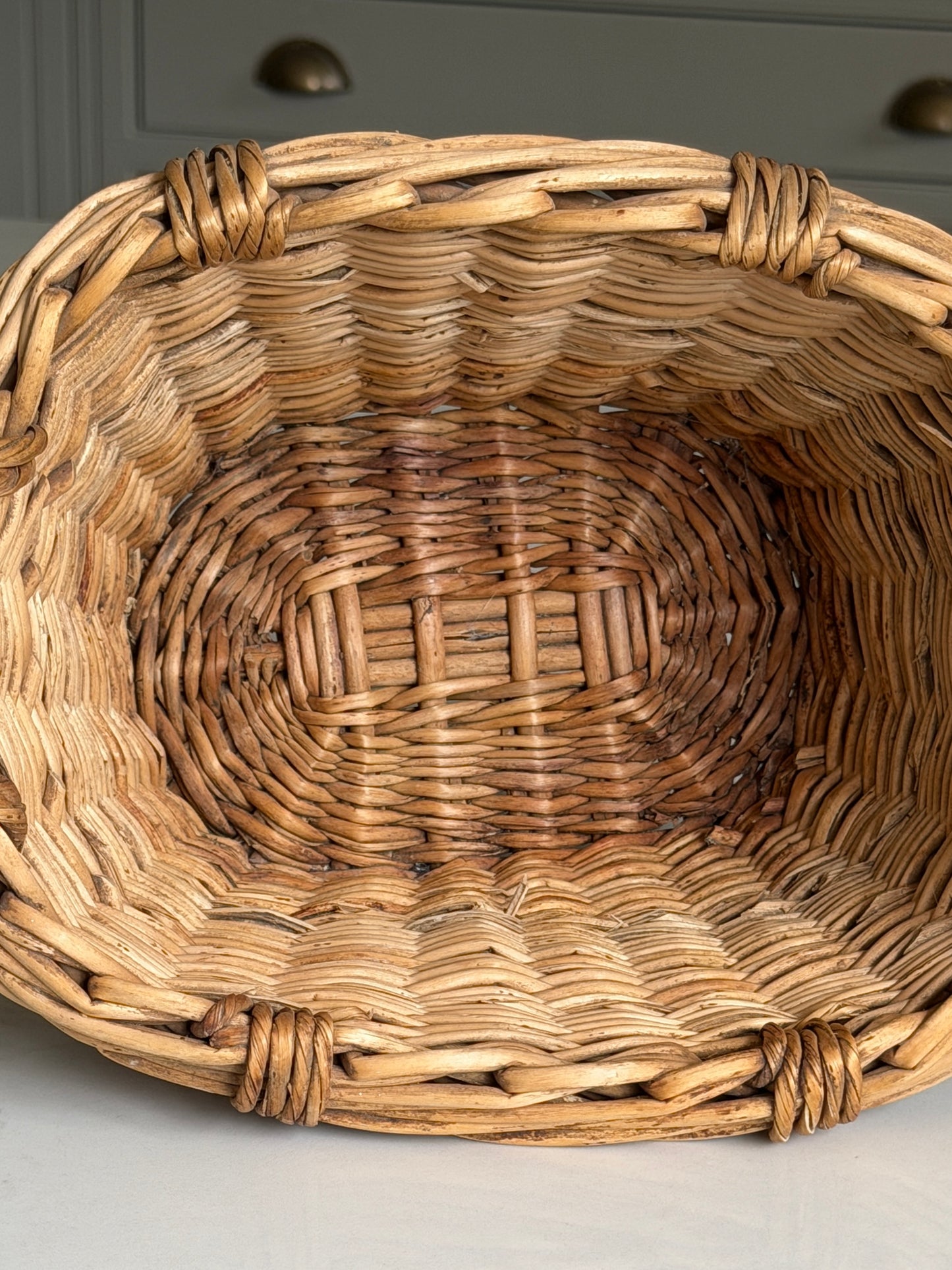 Twin Handled Wicker Basket