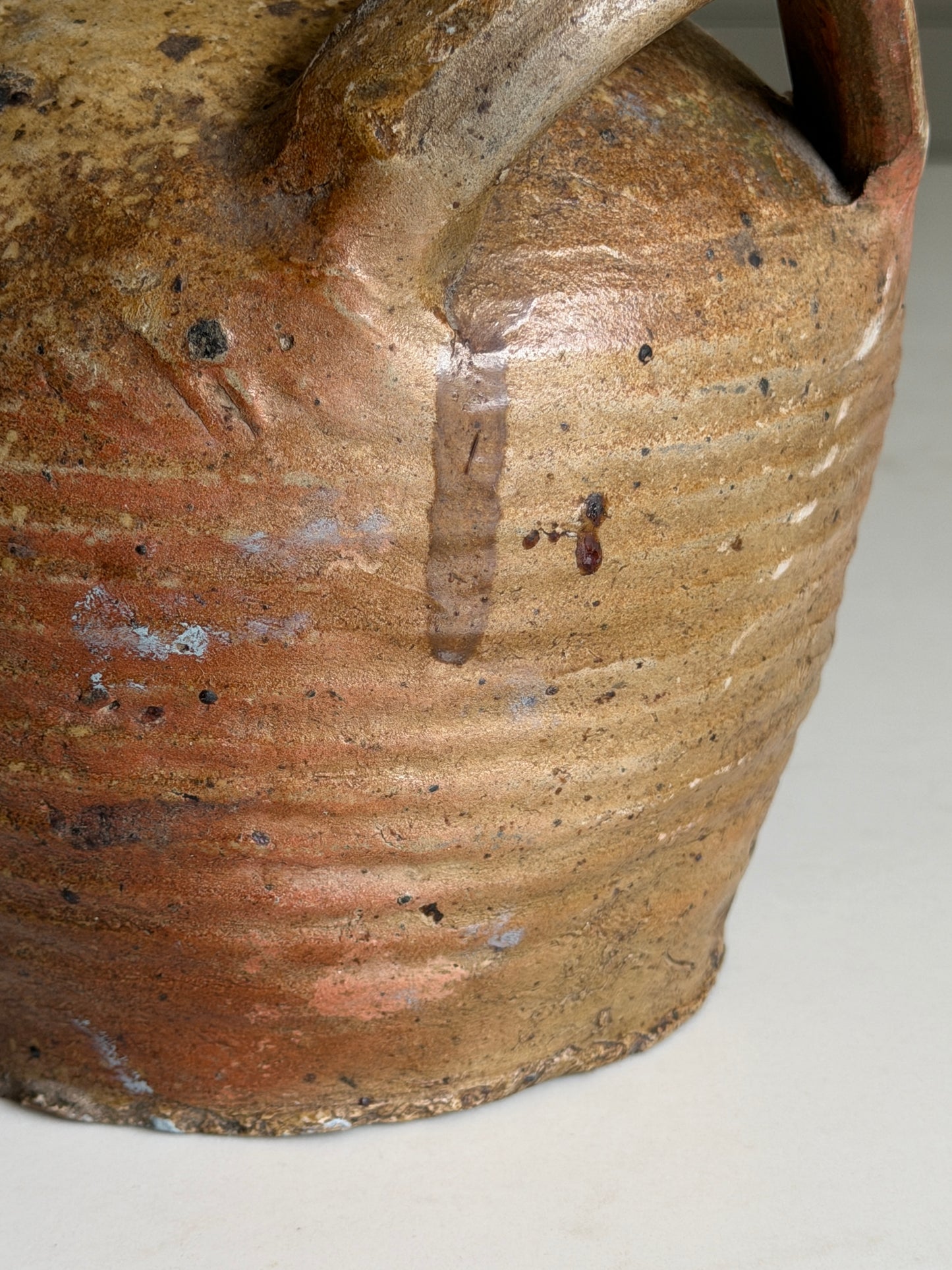 Small Khaki - Chesnut Brown French Oil Jug