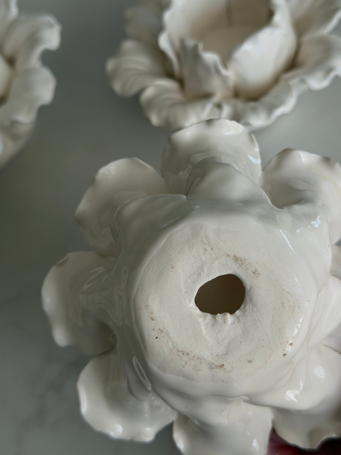 Studio Pottery Floral Tealight Holders