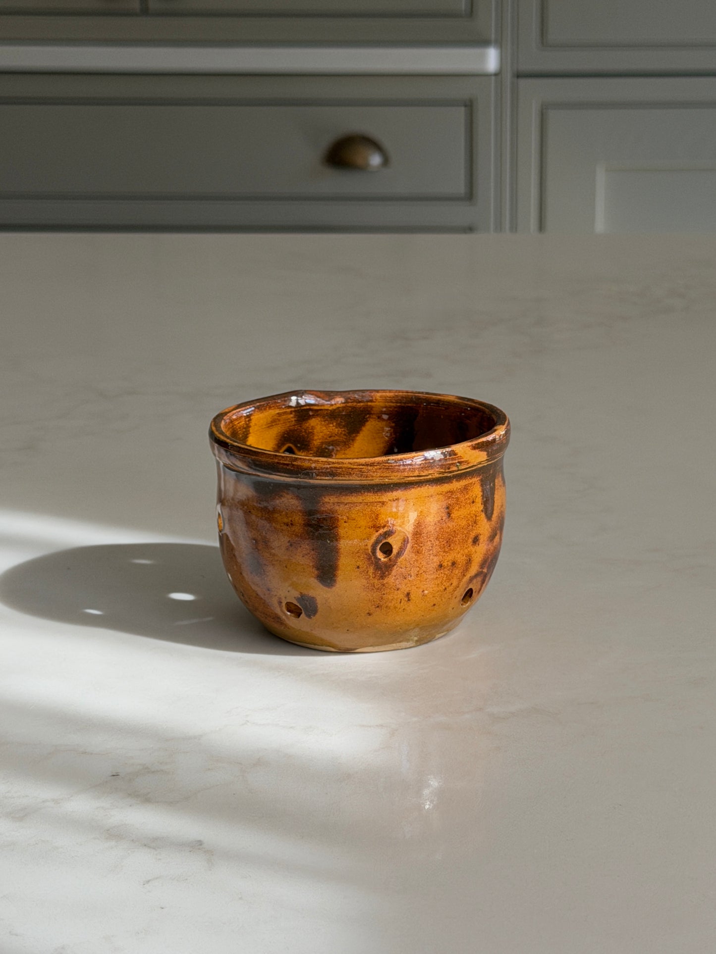 Small Honey and Chocolate Brown French Cheesestrainer