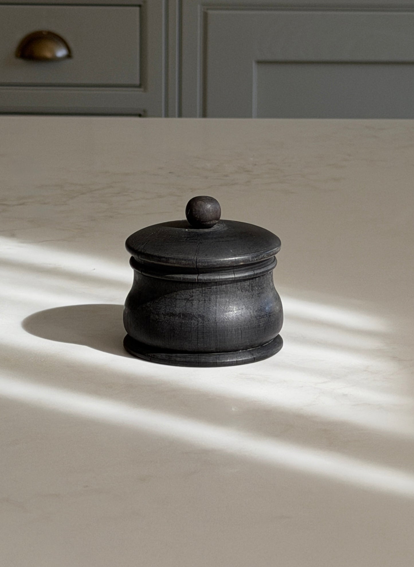 Ebony Lidded Trinket Pot