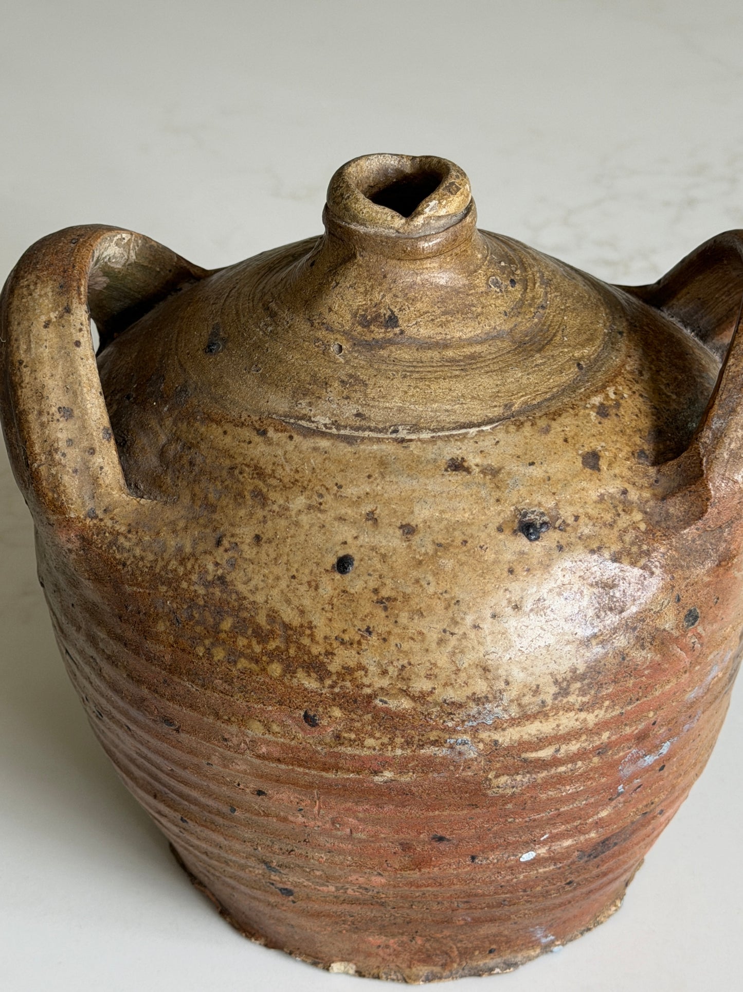 Small Khaki - Chesnut Brown French Oil Jug