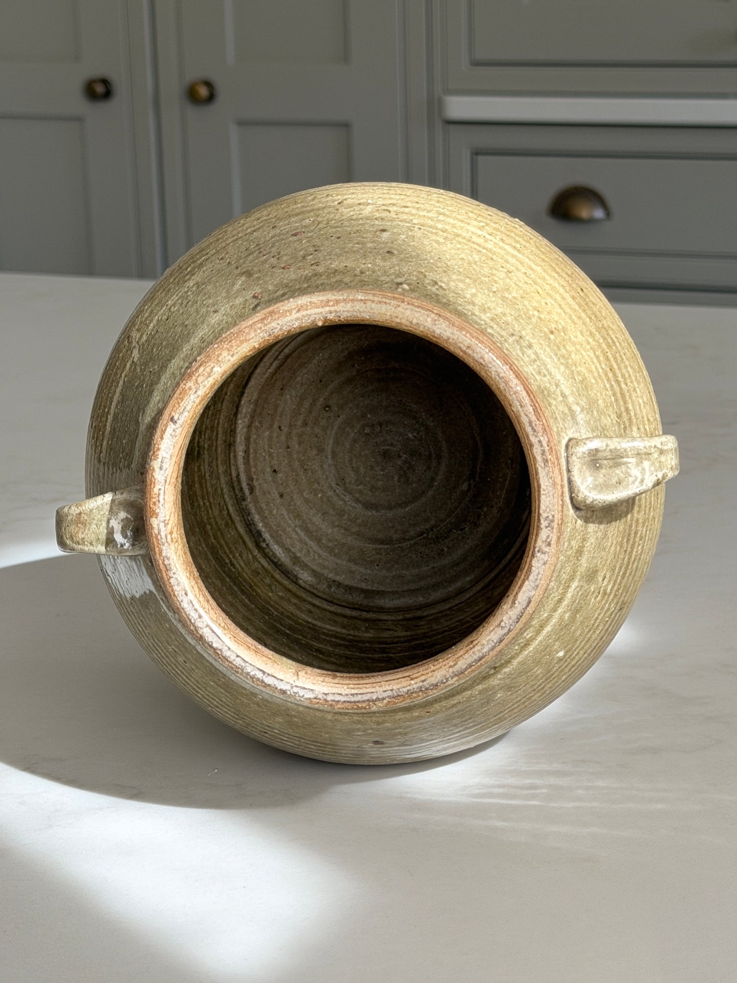 Olive Stoneware Preserving Jar