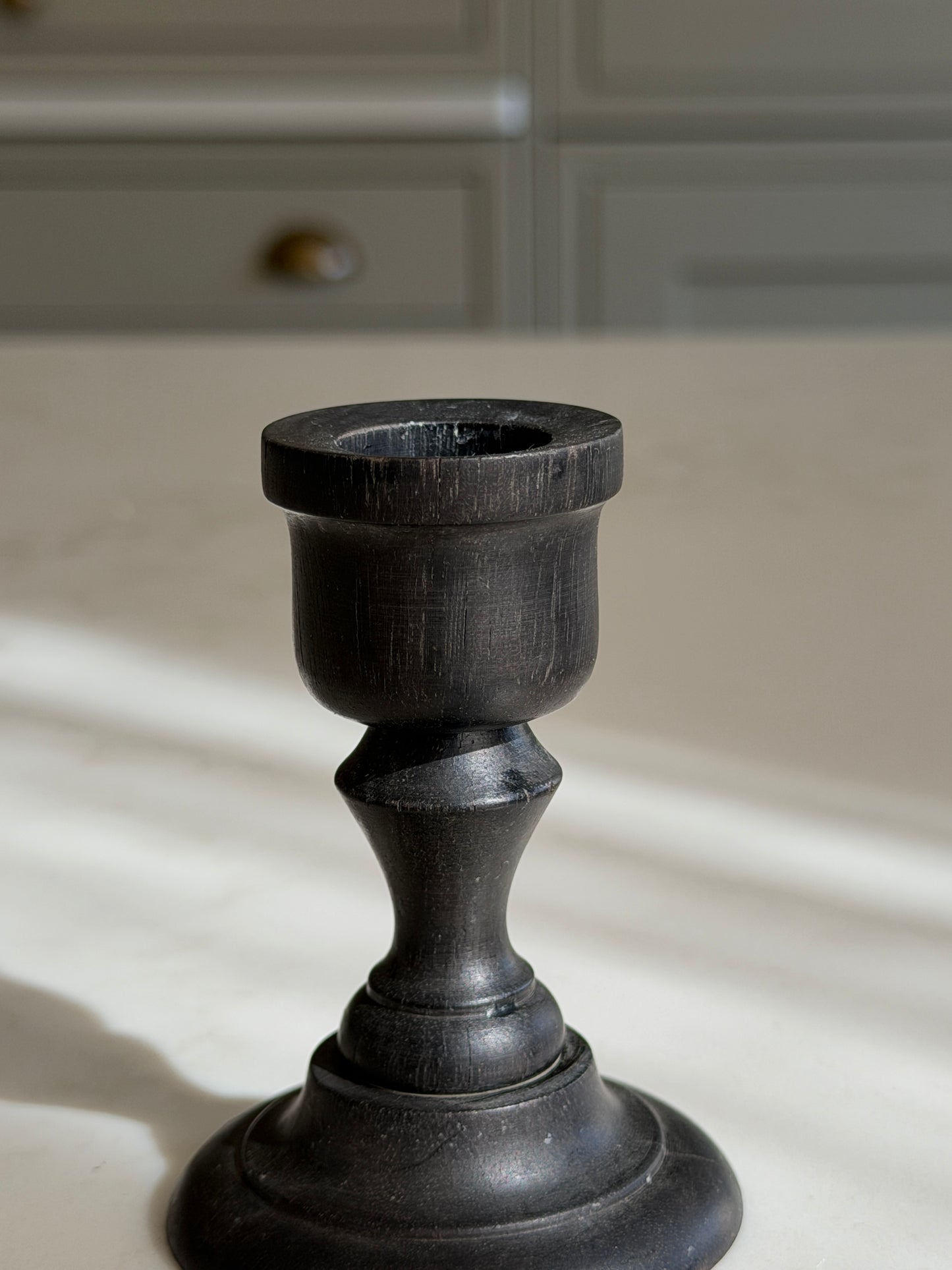 Ebony Candlestick Holder