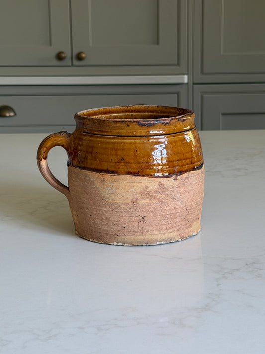 Small Amber Wide Neck French Jug