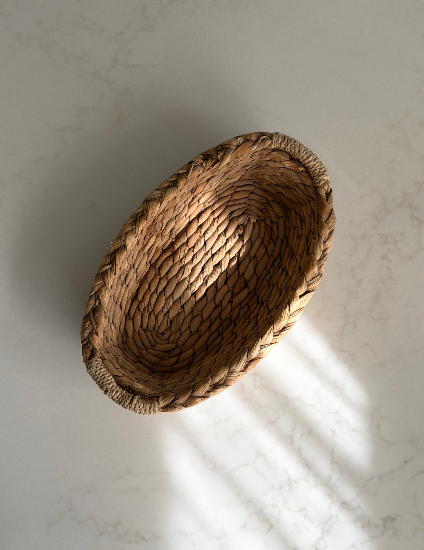 Oval French Wicker Handled Basket