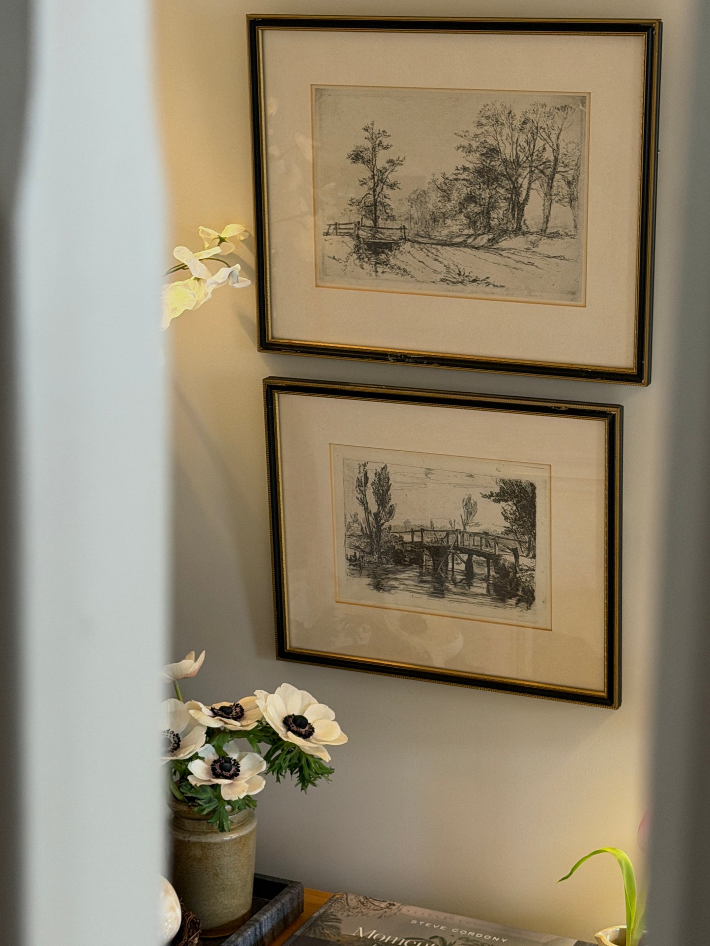 Pair of Framed Landscape Etchings