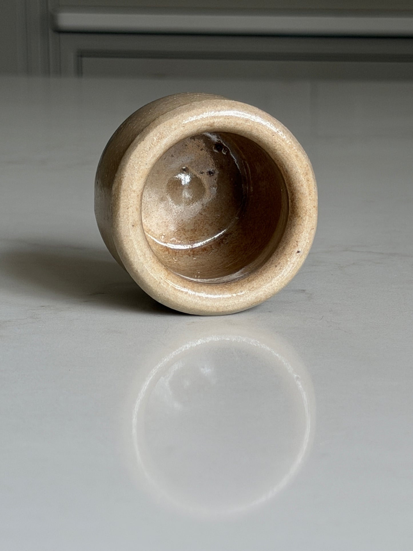 Beige French Yogurt Pot