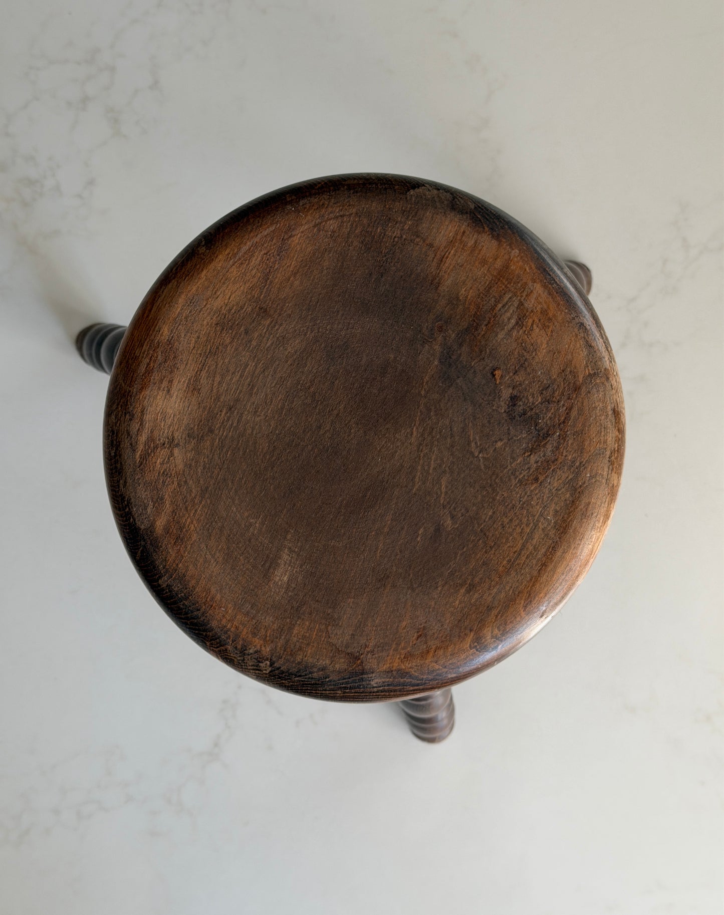 Small Round French Bobbin Milking Stool