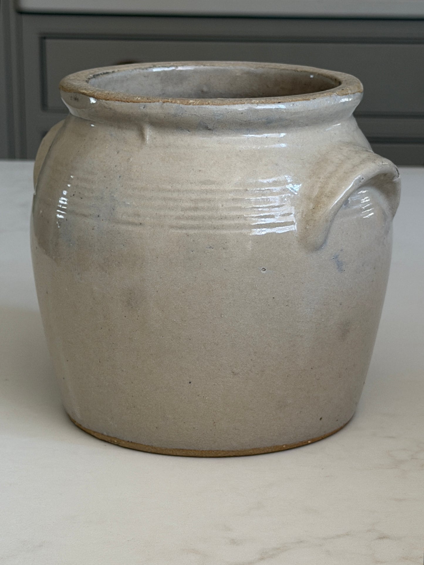Greige French Confit Pot